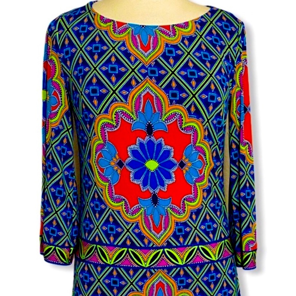 Laundry Geometric Sheath Colorful XS Dress